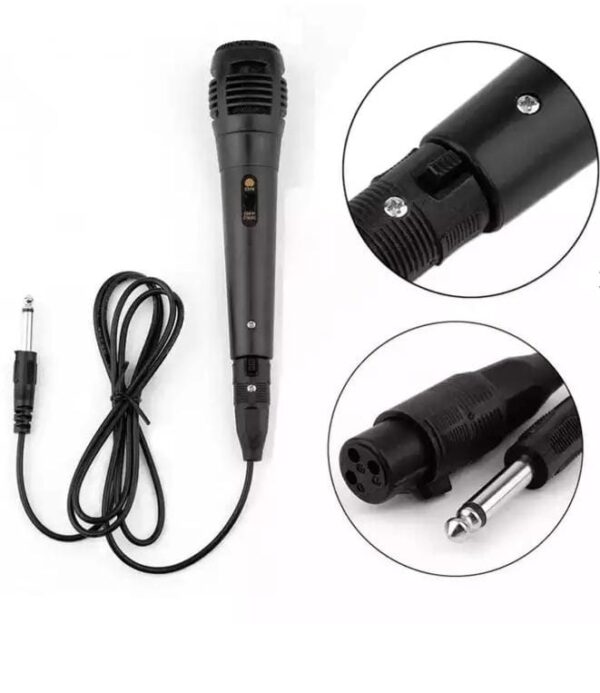 Wired Microphone (Professional Sound Quality, Classic Wired Design, Durable Construction, Ergonomic Grip, Standard XLR Connector, Noise Reduction, Sleek Black Design, Wide Application, Plug-and-Play Setup) - Image 2