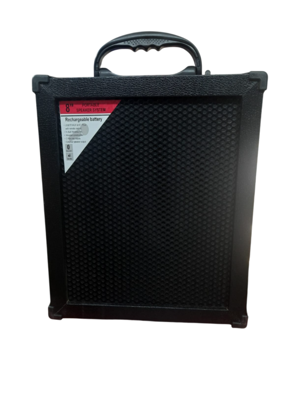 CUBE With Wireless Mic PA-System By VIVAANELECTRO, Three Mic Inputs, Portable & Rechargable, Auxiliary Input, 220V AC Power, Built-in Line Out Socket, Extra Speaker AC/DC, Full Function Remote, Compact & Durable Design - Image 4