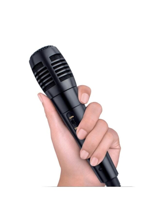 Wired Microphone (Professional Sound Quality, Classic Wired Design, Durable Construction, Ergonomic Grip, Standard XLR Connector, Noise Reduction, Sleek Black Design, Wide Application, Plug-and-Play Setup)