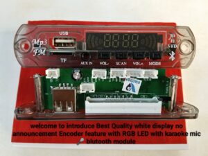 VI-150 MP3 ENCODER NO.ANOUNCMENT WITH KERAOKE MIC BASS TRUBLE WITH BIC LED WHITE DISPLAY