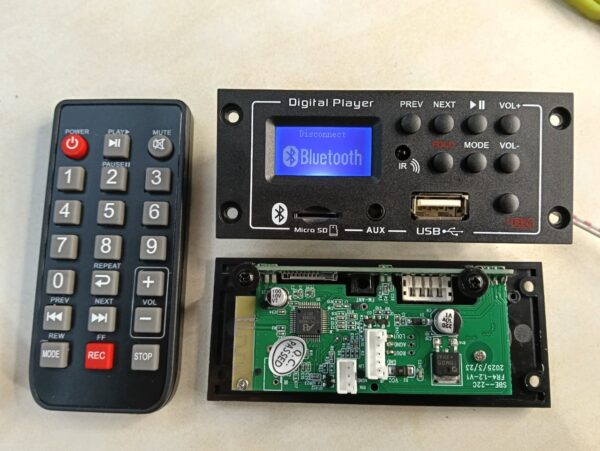 22C LCD AHUJA MP3 FOR PA AMPLIFIER 12V BLUE COLOUR LCD WITH RECORDING FUNCTION