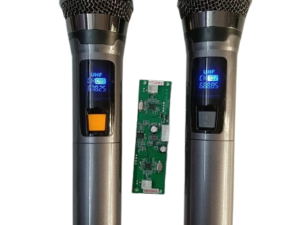 UHF DOUBLE Cordless Mic With Display, UHF Frequency Range, Wireless Operation, Clear Audio Quality, Battery Powered, Easy Setup, Durable Build