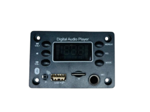 124 BT MP3 Module with TF card, Mic Socket, AUX input, Bluetooth connectivity, Hi-Fi sound quality, and volume control